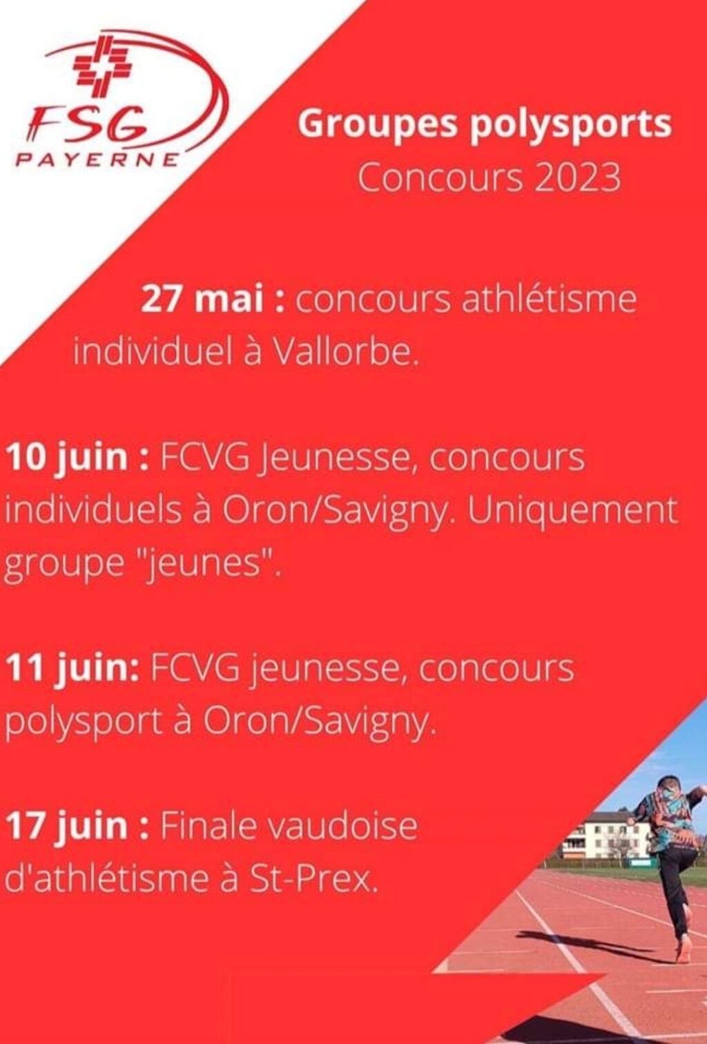 Concours 2023 - Groupes Polysports FSG Payerne